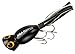 Arbogast Hula Popper Topwater Fishing Lure, Black, G750 (2 1/4 in, 5/8 oz)
