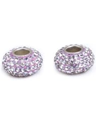 TheIKA 2pc 925 Sterling Silver Charm Beads PB-12173
