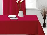NAPPE ANTI-TACHES RECT. 140x240 cm  ALIX ROUGE