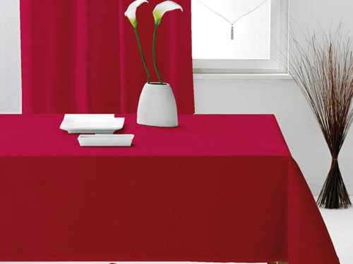 NAPPE ANTI-TACHES RECT. 140x240 cm  ALIX ROUGE