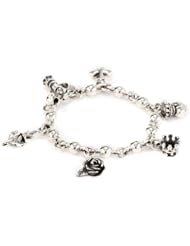 King Baby 5 Charm Sterling Silver Bracelet