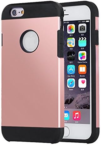 I Phone 6 and 6s Case shock Dispersion Technology Bumper Case Ultra Slim Tough [non Slip] [Perfect Fit] Excellent Grip Slimmer Rugged Ultimate Protection with Lifetime Warranty Rose Gold.