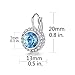 SBLING Platinum-Plated Leverback Drop Earrings Made with Blue Austrian Crystals (2.2ct)