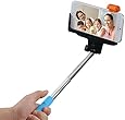 Mpow iSnap Pro Blue 2-In-1 Self-Portrait Monopod Selfie Stick with Built-In Bluetooth Remote Shutter (Blue)