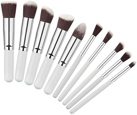 Sunward(TM) 10PCS/1Set Cosmetic Makeup Brushes Set Foundation Powder Eyeshadow (White)