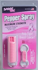 Sabre Red Compact Pepper Spray With Pink Key Case