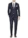 Gino Valentino Men's Two Button Jacket 2 Piece Modern Fit Birdseye Suit