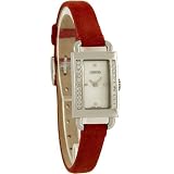 COACH Watches:Coach Bridle Mother of Pearl Dial Diamond Markers and Diamond Bezel Genuine Sued Leather Strap Women's Watch