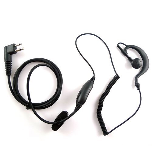 G Shape Earpiece Headset PTT For 2 PIN Motorola Radio SP10 SP21 SP50+ SP50 CT150 CT250 CT450 CT450LS PRO1150 PRO2150 PRO3150 etc.