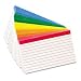 Esselte 04753 Index Cards, Ruled, 3 in.x5 in., 100/PK, Blue/Green/Yellow/Orange/Red