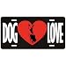 New  Love White German Shepherd Dog  License Plate Dog