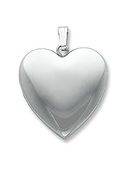 Sterling Silver 24mm Plain Heart Locket