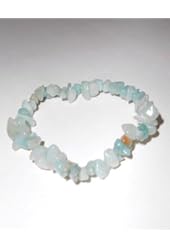 Promotion *(Buy 2 Get 1 Free) 1 Natural Amazonite Crystal Healing Chip Gemstone 7 Inch Stretch Bracelet.