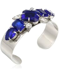 Noir Jewelry Chrysler Stone Cuff Bracelet, 2.75"