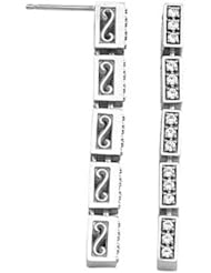 14K White Gold Diamond Earrings - 0.45 Ct. -- LIFETIME WARRANTY