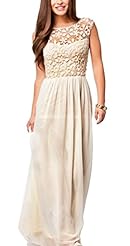 Chiffon Summer Lace Cocktail Full Length Evening Dress/Wedding Party Dress/Maxi Dress 