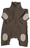 Boy, Taupe Turtle Neck Baby Onesie Romper by Album di Famiglia