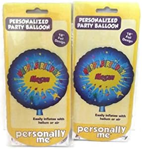 Personalized Party Balloon Decoration Happy Birthday Megan (2 Pack)