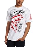 Famous Stars and Straps Men's Shifter Tee, White/Black/Red, X-Large