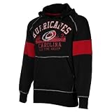 NHL Old Time Hockey Carolina Hurricanes Black Jordan Pullover Hoodie Sweatshirt (Large)
