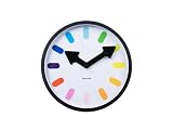Karlsson Rainbow Pictogram Steel Case Wall Clock,  Black