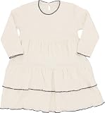 T-shirt ruffle t-dress- white and blue 100% pima cotton