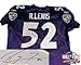Ray Lewis Autographed/Hand Signed Baltimore Ravens Authentic NFL Reebok Purple Jersey