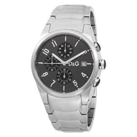 Dolce&Gabbana - 3719770123 - Sandpiper - Montre Homme - Quartz Analogique - Cadran Noir - Bracelet Acier Argent