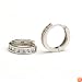 1 Carat Sterling Silver CZ Hoop Earrings