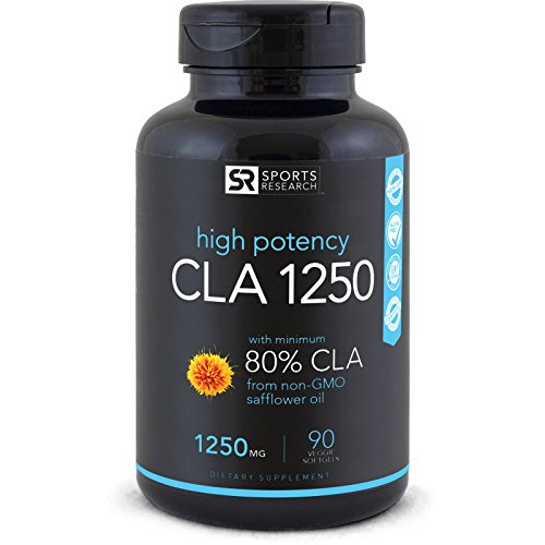 CLA 1250 (Vegetarian) with 1000mg of Active Conjugated Linoleic Acid Per VeggieSoftgel; Helps