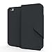 iPhone 6S Plus Case, Cellto PU Leather Wallet Cover Stand and Reversible Magnetic Flap [Lifetime Warranty] Flip Cover for iPhone 6 Plus (2014) / 6S Plus (2015) - Black