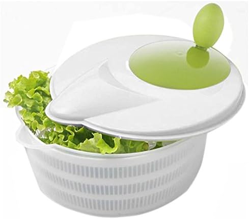 iLoveBBQ® Multi-functional Plastic Fruits Vegetables Manual Dehydrator Swing Salad Spinner with Crank Handle Colander Basket Washer Drying Machine