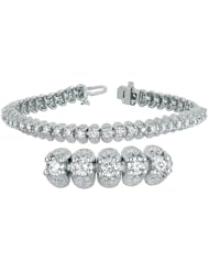 14k White Gold Diamond Tennis Bracelet, Best Quality Free Gift Box Satisfaction Guaranteed