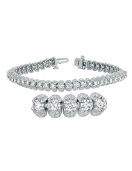 14K White Gold 2cttw Round Diamond Bracelet