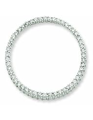 1.1 Carat 14K White Gold Diamond Circle Pendant