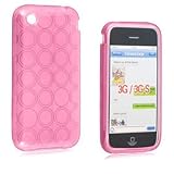 Hot Pink Green Candy Case Hard Silicone Gel Skin with Circle Design Cover C ....