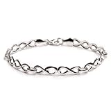 Sterling Silver Infinity Links Bracelet