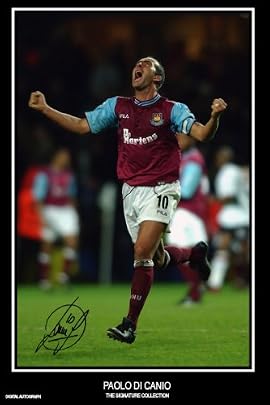 Paolo Di Canio signed West Ham autograph print - HALF PRICE