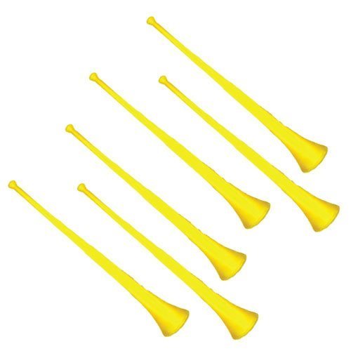 Vuvuzela - South African Style Collapsible Stadium Horn Yellow (Pack of 6)