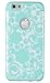 iPhone 6, DandyCase 2in1 Hybrid High Impact Hard Sea Green Flower Pattern + Silicone Case Cover for Apple iPhone 6 (4.7