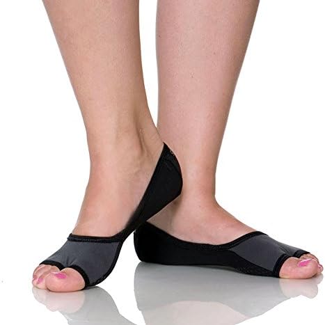 STUDIOSOX Women's Open Toe Non-Slip Sock One Size Carbon