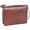 Leather Laptop Messenger Bag - Brown
