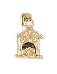 CleverEves 14K Gold Pendant Dog House 5 - Gram(s)