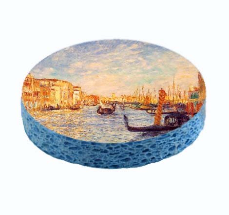 Fine Art Renoir Canal in Venice Unique Kitchen Sponge