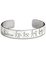 Sterling Silver Wolftown Sled DogWestern Range and Wilderness Bracelet. Made in USA.