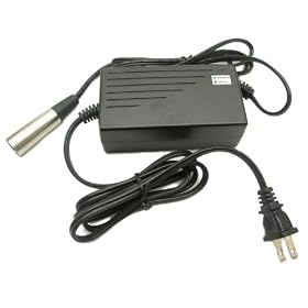 Bladez, Currie, IZip, Mongoose, Schwinn Electric Scooters Battery Charger w/ XLR Connector