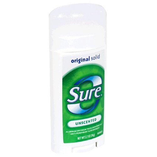 Sure Original Solid Anti-Perspirant & Deodorant Unscented 2.7 oz/Count
