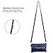 befen Leather Wristlet Wallet Clutch Women Smartphone Cross Body Wallet with Card slots/Shoulder strap/Wrist Strap - Saphhire Blue