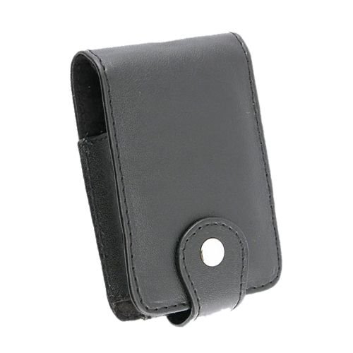 Leather Case w/ Cover for Creative Zen Micro / MicroPhoto, Black