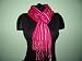Red and White 100% Cotton Yarn Dyed Scarf